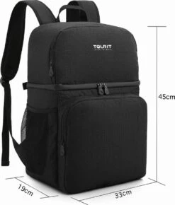 Koeltas Rugzak (28L) - Geschikt Voor 16 Blikjes - Lunchtas Voor Dames En Heren - Zwart -Campingwinkels 1023x1200 3