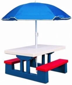 Merkloos Kinder Picknicktafel Met Parasol - Blauw 13 Merkloos Kinder Picknicktafel Met Parasol - Blauw -Campingwinkels 1030x1200 1
