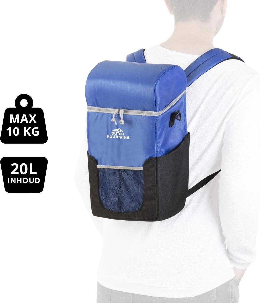 Dutch Mountains Koeltas Rugzak | Cooler Backpack 20 Liter | Picknicktas | Lunchtas | Koelrugzak | Strandtas | Blauw 9 Dutch Mountains Koeltas Rugzak | Cooler Backpack 20 Liter | Picknicktas | Lunchtas | Koelrugzak | Strandtas | Blauw - Image 9