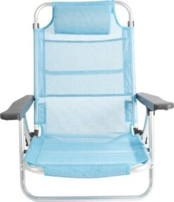 Bo-Camp Beach Chair - Monaco - Aluminium - Blauw -Campingwinkels 1035x1200