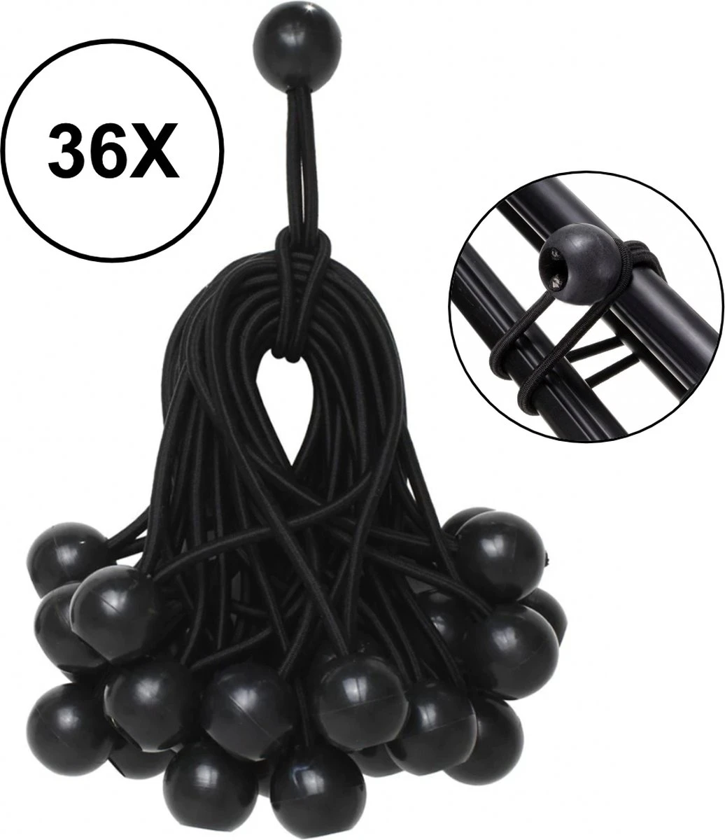 PD® - Spanelastiek - Zwart - Elastiek Koord - Spanrubbers - Elastiek Met Bal - Tentspanner - Tentelastiek - Tentspanners Met Bal - Elastiek Trampoline 1 PD® - Spanelastiek - Zwart - Elastiek Koord - Spanrubbers - Elastiek Met Bal - Tentspanner - Tentelastiek - Tentspanners Met Bal - Elastiek Trampoline