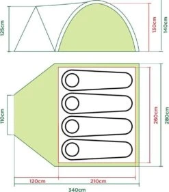 Coleman Darwin 4 Plus Koepeltent - 4-Persoons - Groen -Campingwinkels 1056x1200 3