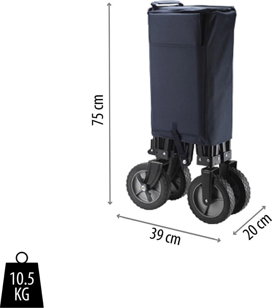 Campart Bolderkar HC-0910 - Opvouwbaar - Bolderwagen Met Stevig Harmonicaframe - Inclusief Opbergtas En Bodemplaat - Blauw 6 Campart Bolderkar HC-0910 - Opvouwbaar - Bolderwagen Met Stevig Harmonicaframe - Inclusief Opbergtas En Bodemplaat - Blauw - Image 6