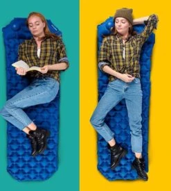 TRVLMORE Slaapmat - Zelfopblazend - 1 Persoons - Ingebouwde Pomp En Kussen - Blauw -Campingwinkels 1076x1200 4