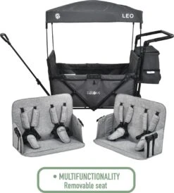 FableKids LEO X4Plus Opvouwbare Wagen Met Dak Fossil Grey 14 FableKids LEO X4Plus Opvouwbare Wagen Met Dak Fossil Grey -Campingwinkels 1082x1200 10