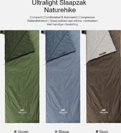 Naturehike® Slaapzak - Lichtgewicht - 205*85cm - Compact - Waterdicht - 3 Seizoenen Slaapzak Lente, Zomer & Herfst - Outdoor - Slaapzakken Volwassen & Kinderen -Campingwinkels 1093x1200