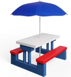 Merkloos Kinder Picknicktafel Met Parasol - Blauw 17 Merkloos Kinder Picknicktafel Met Parasol - Blauw -Campingwinkels 1097x1200 3