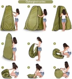 NordFalk Douchetent Pop-up 190 Cm - Camping Douche - Omkleedtent - Incl. Tentharingen En Draagtas - Groen -Campingwinkels 1098x1200 4