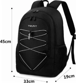 Koeltas Rugzak (25L) - Geschikt Voor 28 Blikjes - Lunchtas Voor Dames En Heren - Zwart -Campingwinkels 1101x1200 4