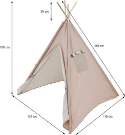 KidCollection Premium Tipitent - 103x103x160cm - Roze -Campingwinkels 1113x1200 4