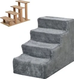 PawHut Huisdierentrap Hondentrap Met 4 Treden Kattentrap Met Afneembare Pluchen Hoes D06-091 20 PawHut Huisdierentrap Hondentrap Met 4 Treden Kattentrap Met Afneembare Pluchen Hoes D06-091 -Campingwinkels 1113x1200 6