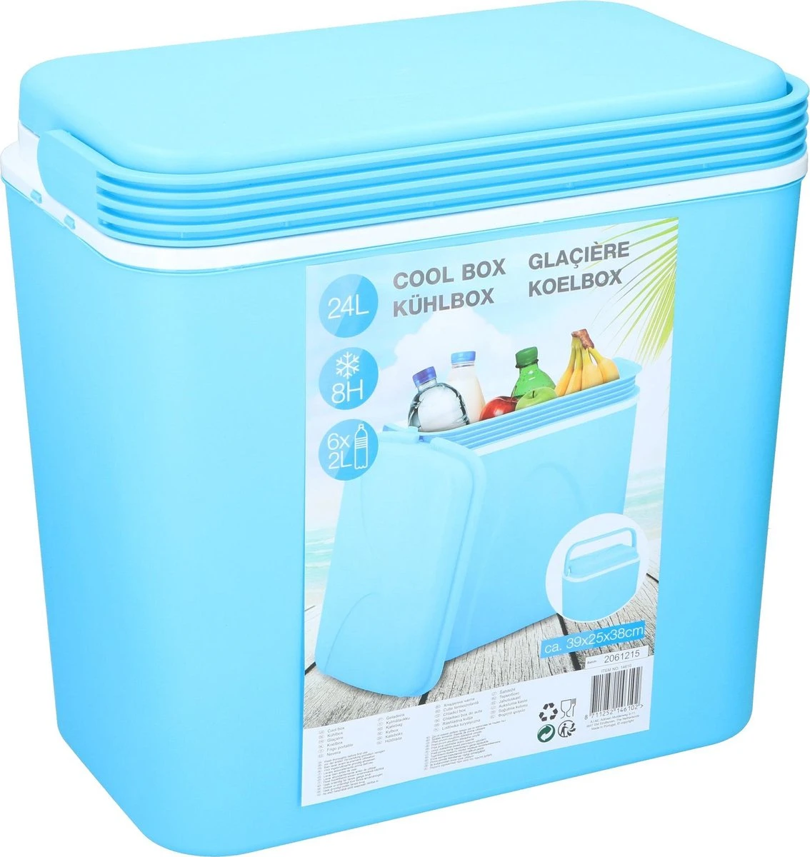 Merkloos Koelbox - 24l - Blauw - 39x25x38cm 4 Merkloos Koelbox - 24l - Blauw - 39x25x38cm - Image 4