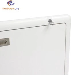 Merkloos NormadicLife® - Outdoor – Opklapbare Tafel - Eettafel – Tafel Voor Buitenkeuken - Caravan – Camper – Picknicktafel - Ingebouwd Ledlicht – Wit -Campingwinkels 1144x1200