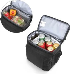 Koeltas Rugzak (28L) - Geschikt Voor 16 Blikjes - Lunchtas Voor Dames En Heren - Zwart -Campingwinkels 1146x1200 3
