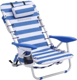 Naqsh Store Strandstoel Met Hoofdkussen, Aluminium, Draagbare Vouwstoel, Campingstoel, Opvouwbaar En Verstelbaar, Zoals Een Rugzak Draagbaar, Buitenstoel, Blauw En Wit Gestreept GCB62BU 14 Naqsh Store Strandstoel Met Hoofdkussen, Aluminium, Draagbare Vouwstoel, Campingstoel, Opvouwbaar En Verstelbaar, Zoals Een Rugzak Draagbaar, Buitenstoel, Blauw En Wit Gestreept GCB62BU -Campingwinkels 1148x1200
