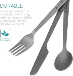 Navaris Campingbestek Van Titanium - Set Met Vork, Mes En Lepel - Bestekset Voor Onderweg En Op Reis - Inclusief Karabijnhaak En Bewaarzakje 12 Navaris Campingbestek Van Titanium - Set Met Vork, Mes En Lepel - Bestekset Voor Onderweg En Op Reis - Inclusief Karabijnhaak En Bewaarzakje -Campingwinkels 1152x1200 3