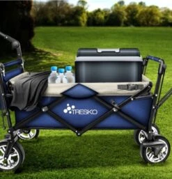 Tresko- Bolderkar, Grijs, Opvouwbaar, Met Dakje, Geschikt Tot 80 Kg - Bolderwagen - Kinderenvervoer - Bolderkarren - Tuinkar - Kinderwagen -Campingwinkels 1153x1200 6