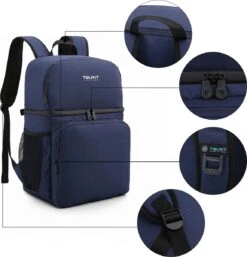 Koeltas Rugzak (28L) - 16 Blikjes - Lunchtas Voor Dames En Heren - Picknicktas - Blauw -Campingwinkels 1154x1200 3