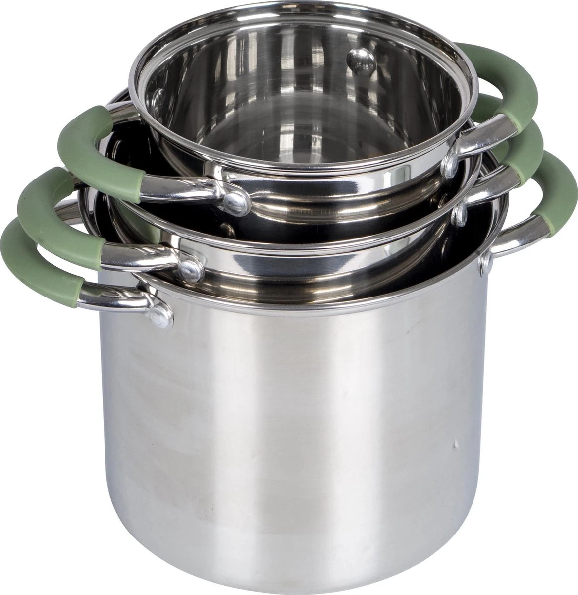 Bo-Camp - Pannenset - Elan Plus - 3-Delig - RVS 6 Bo-Camp - Pannenset - Elan Plus - 3-Delig - RVS - Afbeelding 6