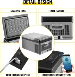 VEVOR - Coolbox - Koelbox 15L - Elektrische Coolbox - Draagbare Mini Koelkast - Draagbare Auto Vriezer 12/24Volt -Campingwinkels 1167x1200 8