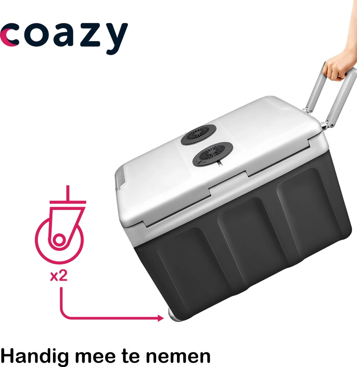 Koelbox Met Wielen Voor Auto & Camping Warm En Koud 40L - Frigobox Elektrisch 12v 230 Volt - MiniBar - Mini Koelkast | Verkoelt En Verwarmt | Eco-modus - Minibar - Mini Koelkast 2 Koelbox Met Wielen Voor Auto & Camping Warm En Koud 40L - Frigobox Elektrisch 12v 230 Volt - MiniBar - Mini Koelkast | Verkoelt En Verwarmt | Eco-modus - Minibar - Mini Koelkast - Image 2