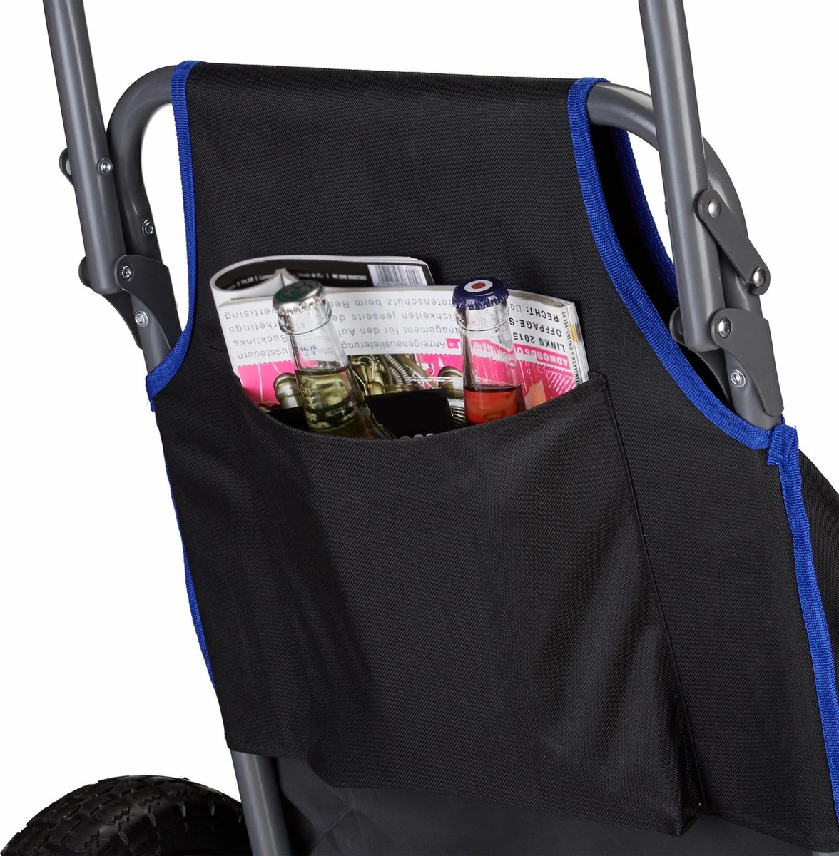 Relaxdays Strandkar Opvouwbaar - Strandstoel Met Zonnedak - Strand Stoel Op Wielen 3 Relaxdays Strandkar Opvouwbaar - Strandstoel Met Zonnedak - Strand Stoel Op Wielen - Afbeelding 3