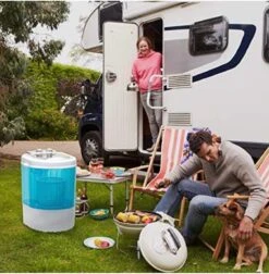 Mini-lader, Wasmachine, Met Centrifuge, Campingwasmachine Tot 3 Kg, Klein En Handig Met Draaggreep [Energieklasse B] -Campingwinkels 1178x1200 1