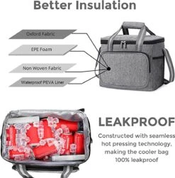 IBright Koeltas Opvouwbaar 15 Liter - 4 Laags Geïsoleerde Lunchtas - Waterdicht - Zwart -Campingwinkels 1182x1200 7