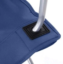 Set Van 2 Opvouwbare Campingstoelen, Klapstoelen Voor Buiten, Comfortabel, Met Armleuningen En Bekerhouders, Stabiel Frame, Draagvermogen 120 Kg - Blauw -Campingwinkels 1183x1200