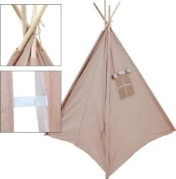 KidCollection Premium Tipitent - 103x103x160cm - Roze -Campingwinkels 1183x1200 3