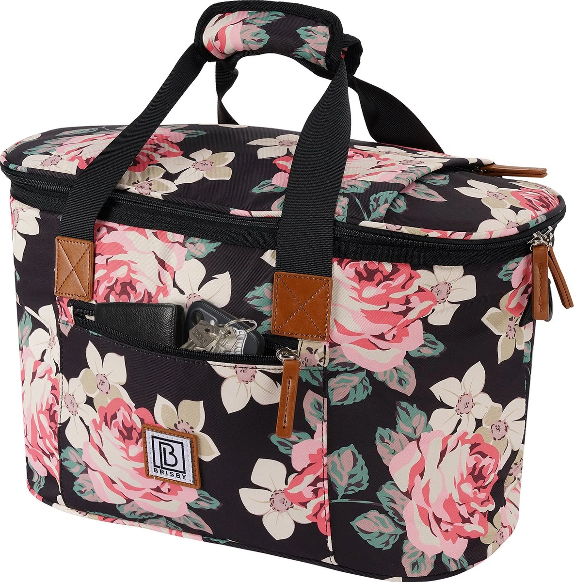 Brisby 4 Laags Geïsoleerde Koeltas - Boodschappentas 21 Liter - Bloemetjes 2 Brisby 4 Laags Geïsoleerde Koeltas - Boodschappentas 21 Liter - Bloemetjes - Image 2