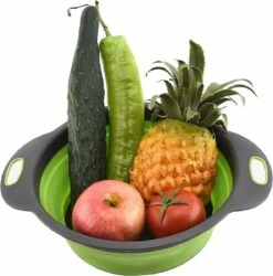 Merkloos Inklapbare Vergiet - Opvouwbaar - Groot - Blauw - Siliconen -Campingwinkels 1186x1200 8