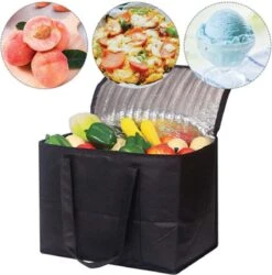 Merkloos 2 Stuks Geïsoleerde Koeltas Met Bodemplaat - Zwart -Campingwinkels 1187x1200 4