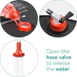 Navaris Campingdouche Op Zonne-energie - 20 Liter - Verwarmbare Camping Douchezak Met Douchekop, Slang En Kraan - Ideaal Voor Reizen En Kamperen -Campingwinkels 1191x1200