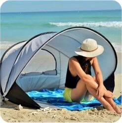 Deryan Luxe Pop Up Strandtent XXL - Anti-UV 50+ - Zilver -Campingwinkels 1192x1200 7