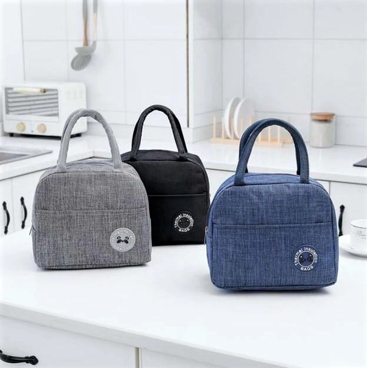 Koeltas - Lunchtas - Volwassenen En Kinderen - Compact & Handig: Zomer - Picknick -School - Lunch - Werk - Klassiek Grijs 9 Koeltas - Lunchtas - Volwassenen En Kinderen - Compact & Handig: Zomer - Picknick -School - Lunch - Werk - Klassiek Grijs - Image 9