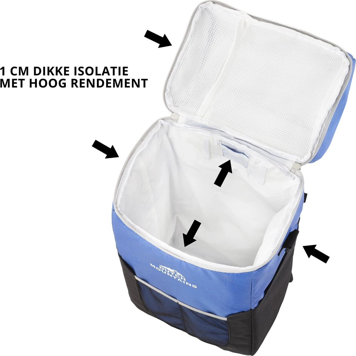 Dutch Mountains Koeltas Rugzak | Cooler Backpack 20 Liter | Picknicktas | Lunchtas | Koelrugzak | Strandtas | Blauw 4 Dutch Mountains Koeltas Rugzak | Cooler Backpack 20 Liter | Picknicktas | Lunchtas | Koelrugzak | Strandtas | Blauw - Image 4