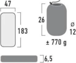 High Peak Tulsa Slaapmat - Donkergrijs -Campingwinkels 1200x1000 12