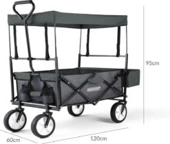 Monzana Bolderkar Opvouwbaar - 100 Liter - Met Afneembaar Dak Grijs -Campingwinkels 1200x1020 8