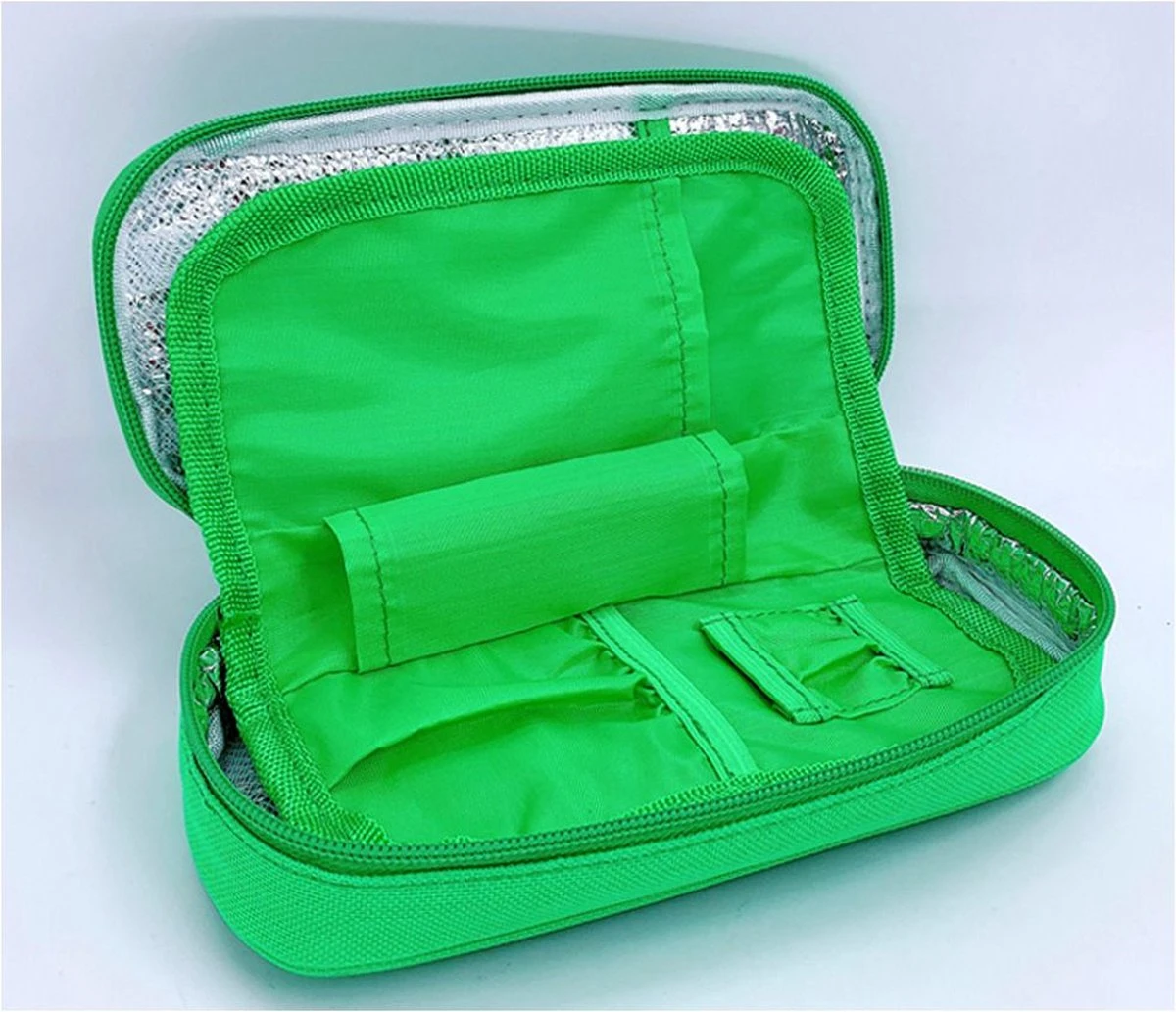 Merkloos Diabetes Tas - Groen - Koeltas- Diabetes Etui - Insuline Spuiten - Reis Etui - Insuline Koeltas 3 Merkloos Diabetes Tas - Groen - Koeltas- Diabetes Etui - Insuline Spuiten - Reis Etui - Insuline Koeltas - Image 3