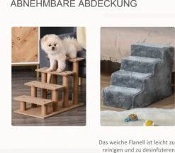 PawHut Huisdierentrap Hondentrap Met 4 Treden Kattentrap Met Afneembare Pluchen Hoes D06-091 21 PawHut Huisdierentrap Hondentrap Met 4 Treden Kattentrap Met Afneembare Pluchen Hoes D06-091 -Campingwinkels 1200x1047 10