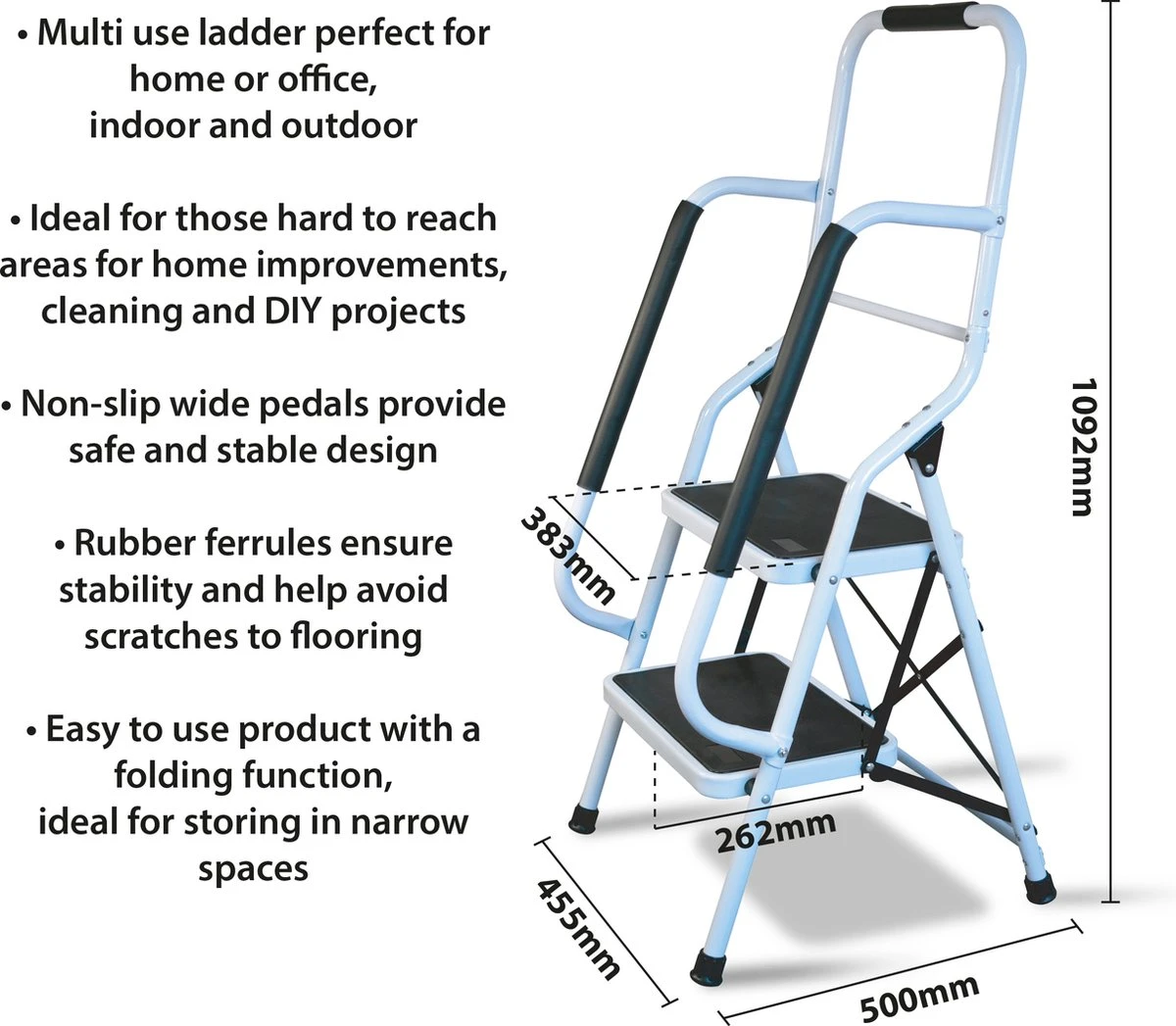 Aidapt Opstapkruk Met Leuning - 2 Treden 4 Aidapt Opstapkruk Met Leuning - 2 Treden - Image 4