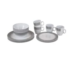Bo-Camp - Servies - Classic - 16-Delig - Wit/Grijs -Campingwinkels 1200x1050 26