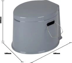 Bo-Camp Draagbaar Camping Toilet - 7 Liter - Grijs -Campingwinkels 1200x1056 4
