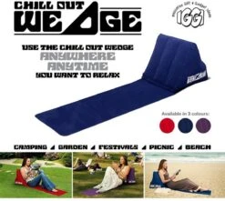 CKB LTD - Chill Out - Luchtbed - Campingstoel - Wedge Opblaasbare Ligstoel - Blauw Strandstoel 1 Persoons Volwassen Luchtbedden Kampeerstoel Vouwstoel Stoel Slaapmatje Slaapmatten Opvouwbaar Volwassenen Tuinstoel Opblaasstoel Kampeerstoelen Lucht -Campingwinkels 1200x1072 1
