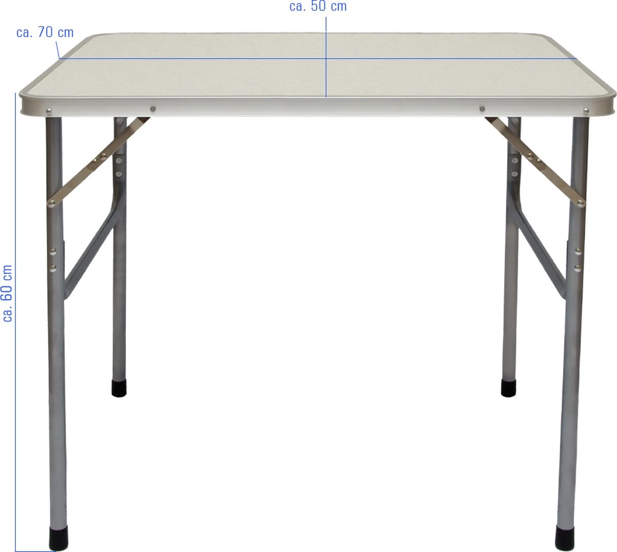 Alu Campingtafel 70x55cm - Inklapbbar Kampeertafel - Picknicktafel Licht Vouwtafel Klaptafel Grijs 11 Alu Campingtafel 70x55cm - Inklapbbar Kampeertafel - Picknicktafel Licht Vouwtafel Klaptafel Grijs - Image 11