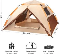 Merkloos Kamping Tent / Absolutely Waterproof, Lightweight Camping Tent With - Tent Ideal For Camping In The Garden, Dome Tent, -Campingwinkels 1200x1083 3