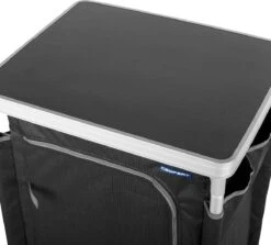 Campart Campingkast CU-0719 – Opvouwbaar En Verstelbaar - 4 Verstelbare Poten - 3 Lagen - Aluminium Frame - Grijs -Campingwinkels 1200x1084 1