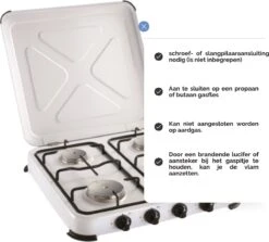 Kemper Gas Kooktoestel - Campingkooktoestel - Set Met 4 Branders - Gas - 4650W -Campingwinkels 1200x1084 2