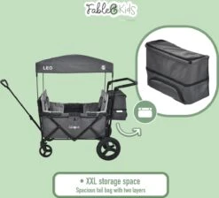 FableKids LEO X4Plus Opvouwbare Wagen Met Dak Fossil Grey 19 FableKids LEO X4Plus Opvouwbare Wagen Met Dak Fossil Grey -Campingwinkels 1200x1089 3
